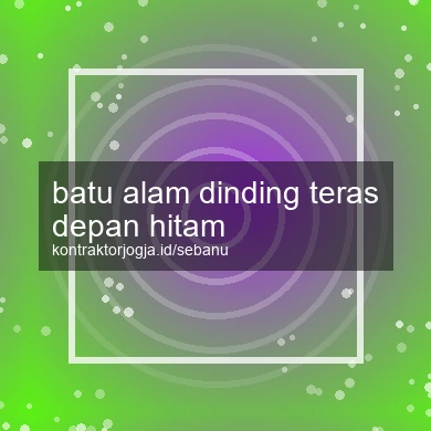 Batu Alam Dinding Teras Depan Hitam