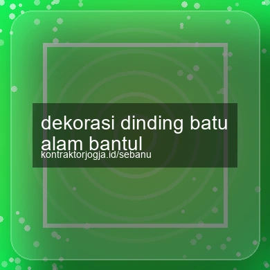 Dekorasi Dinding Batu Alam Bantul