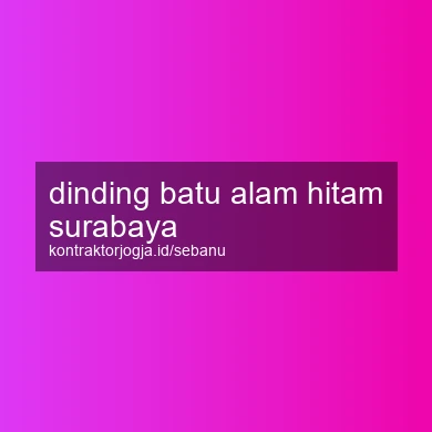 Dinding Batu Alam Hitam Surabaya