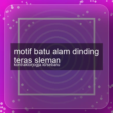 Motif Batu Alam Dinding Teras Sleman